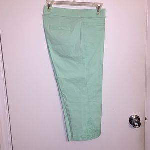 Mint Green Cropped Pants